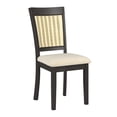 thumbnail image 3 of Weston Home Pulukan Cane Slat Back Dining Chair (Set of 2), Antique Black Finish, Beige Linen, 3 of 10
