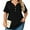 B1-Black, variant on Women's Plus Size Blouse V-Neck Loose Fit Comfy Button Henley Shirt Purple Gray 3X Short Sleeve Curvy Fit Tops