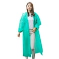 thumbnail image 2 of Yesbay Unisex Outdoor Travel Waterproof Hooded Drawstring Raincoat Jacket Rainwear,Green, 2 of 7
