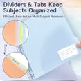 thumbnail image 4 of Deli 5 Subject Spiral Notebook,8.5" x 11" ,College Ruled, 200 Sheets, Hardcover with Dividers & Tabs,2 Pack, 4 of 7