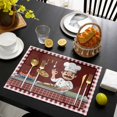 thumbnail image 3 of Ok Gourmet Cooking Placemats Set of 4, Funny Chef Kitchen Knife Fork Red Plaid Placemats for Dining Table, Place Mats for Kitchen Tabletop, Waterproof Wipeable Dining Table Mats Set, 3 of 9
