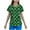 #313-Green, variant on Craaazy Women's Short Sleeve St. Patrick's Print T-Shirts V Neck Spring/Summer Tops Gifts