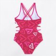 thumbnail image 4 of Gubotare Bathing Suits for Girls Girls One Piece Swimsuits Hawaiian Ruffle Swimwear Beach Bathing Suit Size 8-9 (Hot Pink,8-9 Years), 4 of 6