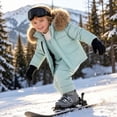 thumbnail image 5 of Toddler Kids Winter 2-Piece Snowsuit Set - Solid Color Thick Down Jacket with Large Collar, Waterproof & Windproof Outdoor Snow Gear, Casual Daily Wear, Warm Ski Outfit | CSEONE, 5 of 8