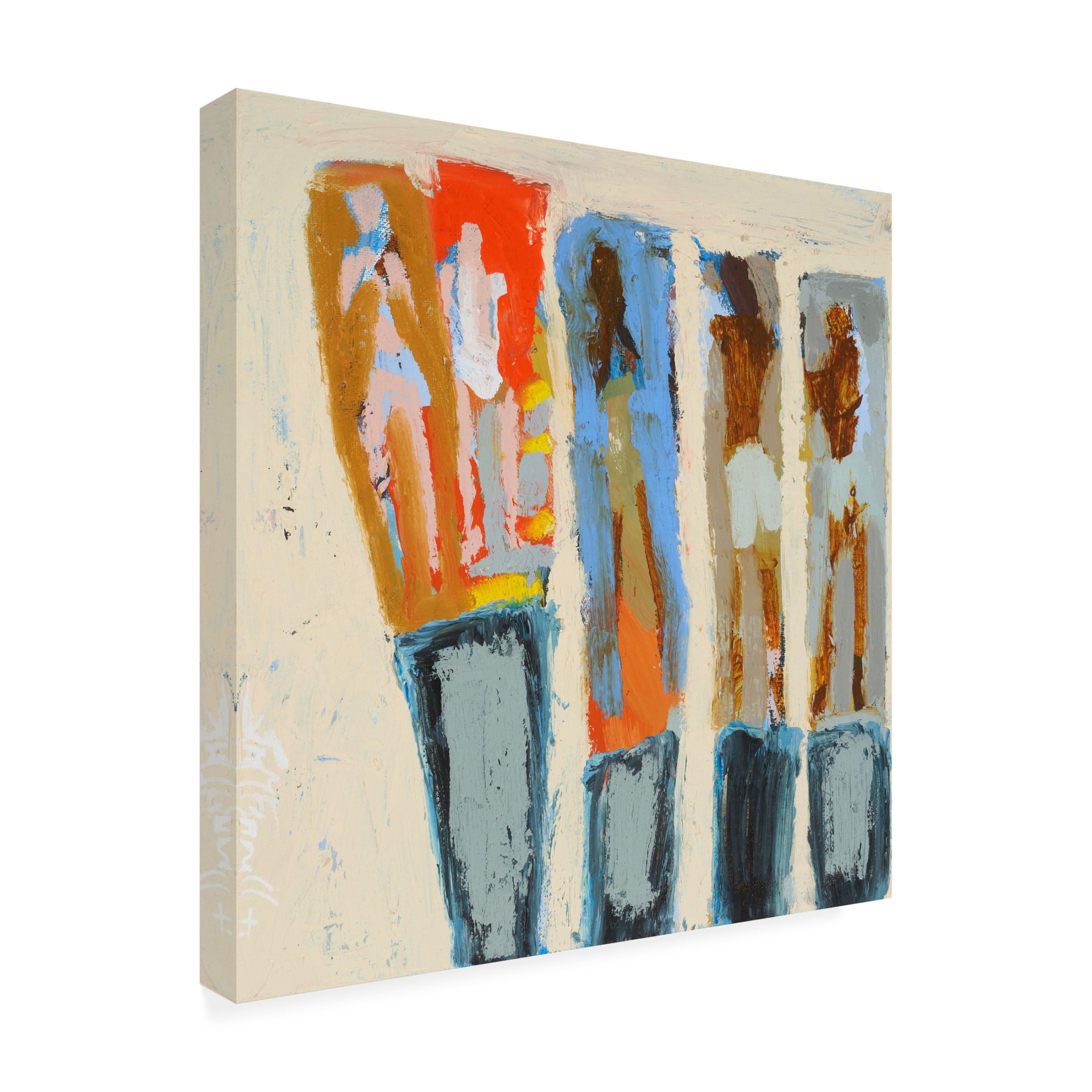 Canvas Wall Art - Erin McGee Ferrell 'Beach Sunbathers III' Wall Art for Living Room, Bedroom, or Office Décor by Trademark Fine Art - 24 x 24 Inches