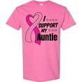 thumbnail image 3 of Inktastic Breast Cancer Awareness I Support My Auntie with Pink Ribbon T-Shirt, 3 of 5