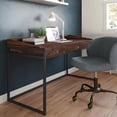 thumbnail image 2 of Atlin Designs 60" Industrial 2-Drawer Wood Computer Desk in Charcoal Brown, 2 of 9