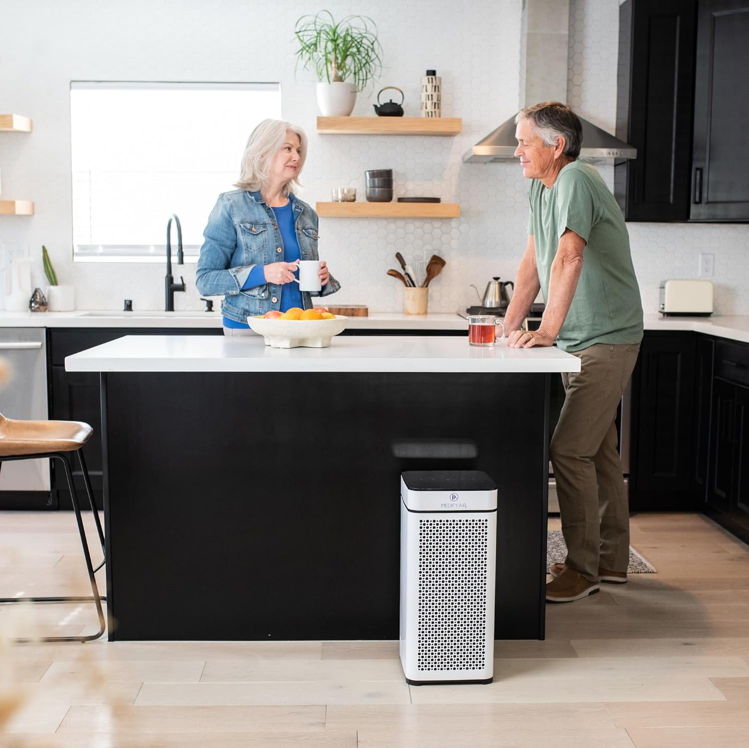 Medify Air White MA-40 Air Purifier with HEPA Filters I Smoke Dust Pet Odors I 3 in 1 with Pre-filter HEPA H13 & Activated Carbon I Removal of 0.1 to 0.3 microns I 1,793 Sq ft Coverage I 2-Pack