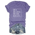 thumbnail image 1 of Camiseta holgada de manga corta con estampado de letras MA Mama Mom Bruh: estampado de letras moderno, cómoda y casual., 1 of 3
