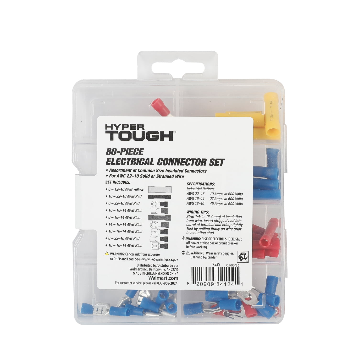 Hyper Tough 80-Piece Assortment Electrical Connectors