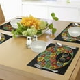 thumbnail image 4 of Ambesonne Retro Place Mats Set of 4, Woman Head Flower Hair, Standard Size, Multicolor, 4 of 6