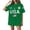 Green, variant on Womens 4th of July American Flag T-Shirt Patriotic Oversized Navy Short Sleeve Crewneck S-XXXL,Size 2XL