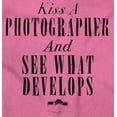 thumbnail image 2 of Kiss A Photographer See What Develops Men's Graphic T Shirt Tees Brisco Brands S, 2 of 6