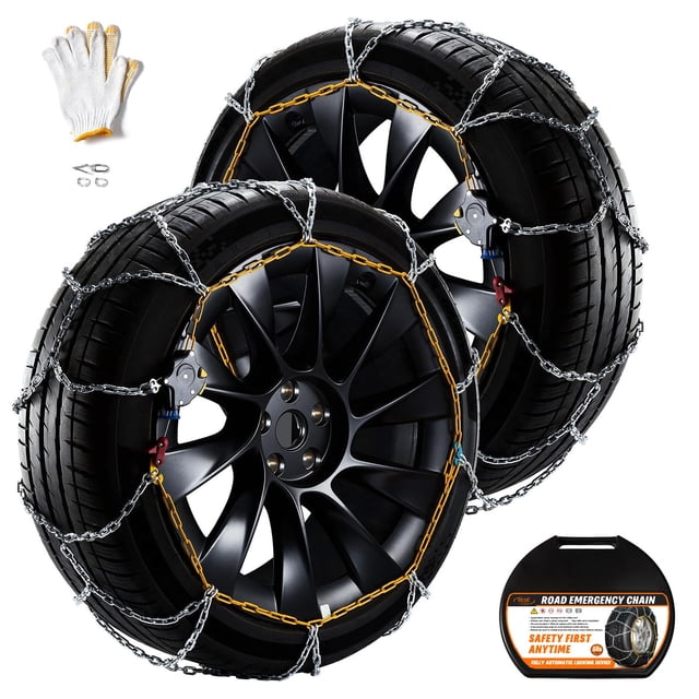 Dedc Cadenas De Nieve Para Cadenas De Neumáticos Suv Compatibles Con Coches Tesla Modelo Y 1 Minuto De Ajuste Rápido Fácil Motosierra Reutilizable Universal Cadena De Tracción De Emergencia Ancho De N