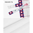 thumbnail image 7 of Tie Up Valance Curtain for Kitchen, Independence Day Flower Star Love Heart Rod Pocket Short Curtains Adjustable Tie-Up Shade Valances, Red Blue Plaid Window Treatment for Bathroom Living Room Bedroom, 7 of 7