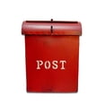 thumbnail image 2 of NACH Emily Vintage Metal Mailbox with Lock, Wall Mount Mailboxes For Outside, Rust Resilient Locking Mailbox For Parcels, Red 10.6 x 3.93 x 13.9 Inches, FZ-M1000RD, 2 of 5
