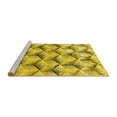 thumbnail image 2 of Ahgly Company Machine Washable Indoor Round Oriental Yellow Industrial Area Rugs, 6' Round, 2 of 4