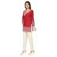 thumbnail image 5 of Maple Clothing India Tunic Tops Kurti Women's Indian Apparel (Maroon, S), 5 of 6