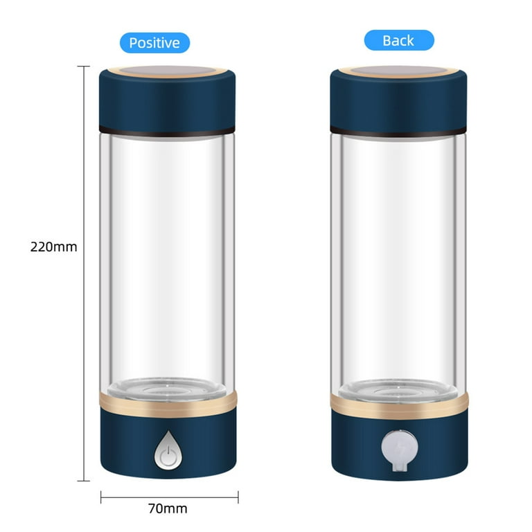420Ml Portable Hydrogen-Rich Water Generator Bottle Rechargeable Hydrogen  Water Bottle Glass Cup 