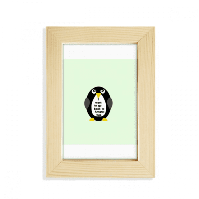 Environmental Protect Penguin Desktop Display Photo Frame Picture Art Painting 5x7 inch