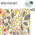 thumbnail image 5 of Colorful Leaves Small Kitchen Curtains Retro Rustic Flower Window Treatment Floral Plant Autumn Fall Cafe Short Curtains for Bathroom Dining Room Botanical Tier Treatment Drapes 27.5x39 inch, 5 of 6