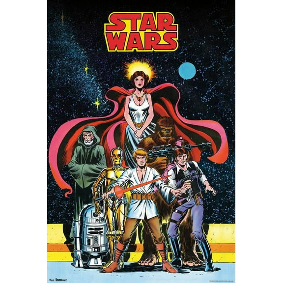 24X36 Star Wars: Saga - Comic Wall Poster, 24" x 36", Framed