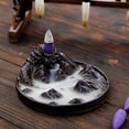 thumbnail image 4 of Cerámica incienso humo cono quemador backflow torre titular decoración dragón BLESIY Encendedor de reflujo, 4 of 7