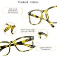 thumbnail image 6 of LifeArt Bifocal Reading Glasses with Round Lenses, Blue Light Blocking Glasses, Gaming Glasses, TV Glasses for Women Men, Anti Glare (Yellow Tortoise, +0.00/+3.00 Magnification), 6 of 6