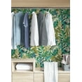 thumbnail image 5 of Caroline et Bettina Turquoise Feuilles Peel & Stick Wallpaper, 5 of 7
