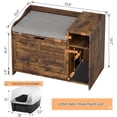 thumbnail image 3 of OUTGOODS Hidden Cat Litter Box Furniture, Fir Wood Enclosure Cabinet w/ Storage, 3 of 8