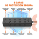 thumbnail image 5 of Multicontacto extension con Interruptores Independientes 8 Salidas y 4 USB  Lab.G Negro, 5 of 5