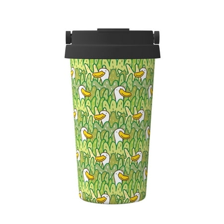 

Junzan Cartoon Duck for Stainless Steel Vacuum Insulated Tumbler - Reusable Insulated Cold Brew Iced Coffee Cup Thermos -Gifts for Women Men Him Her