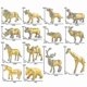 thumbnail image 5 of Zoo Toy Elephant, Giraffe, Lion And Tiger Golden Animal Doll Wild Jungle Animal Set 12-piece Set Banmo, 5 of 5