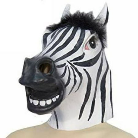 HMS Jumbo Zebra Animal Mask Latex