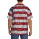 thumbnail image 3 of Balery America Flag Glitter Camisa Casual de Manga Corta con Botones para Hombre, Texturizada, Estilo Cubano, para Playa, Verano-3X-Large, 3 of 5