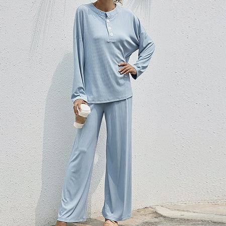 

Munlar Robes For Women Christmas Loungewear For Family Women s Long Sleeve Sports Tops Set Elastic Waist Long Pants Pajamas Sets