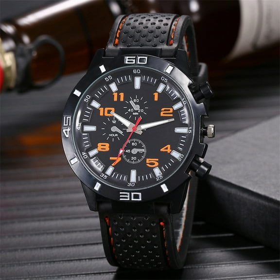 Musatteng ？ Men's Watch Frosted Leather Strap Suitable For Men's Student Leisure Trend Sports Watch Leather Watch for Men Ladies with Stretch Band Mens Stretch Band Watch Universal Watch Band Mens