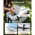 thumbnail image 4 of KFFKFF 52QT Portable Rolling Cooler with Wheels, Insulated Ice Chest for 48-Hour Cooling, Lightweight and Leak-Resistant Design for Outdoor Activities, Picnics, Camping, and Grilling, 4 of 9