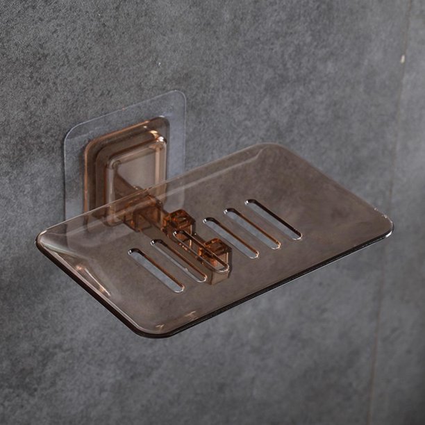 1 Capa de baño jabón plato de caja bandeja de placa Likrtyny de almacenamiento titular Punchlibre de la succión de la Copa de la pared jabón para platos plato c