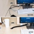 thumbnail image 4 of Adjustable Flexible 3M Sheath Cable Sleeve, Cable Management Storage Slit PET Slit Braided, Cable Cover Protection for Cable TV / Computer / USB / Audio / Video; o- 3m / 6.56ft, 4 of 6