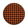 thumbnail image 3 of Spare Tire Cover, halloween plaid pumpkin Wheel Cover Tire Covers for Trailers Car Truck Camper Universal Tire Covering Fits Diameter 15 inch, 3 of 7