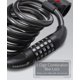 thumbnail image 2 of Cable de bloqueo de bicicleta (4 pies), código de combinación reiniciable de 5 dígitos de cuerda automática, cable de seguridad de cadena de bicicleta de acero flexible con soporte de montaje para bicicleta - Negro ER, 2 of 5