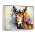thumbnail image 2 of Designart "Reverie of Abstract Donkey" Animals Framed Wall Art - Modern Farmhouse Brown Donkey Hallway Framed Wall Art Decor, 2 of 6