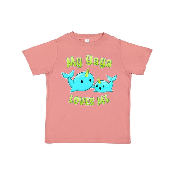 Inktastic My Yaya Loves Me- Cute Narwhal Boys or Girls Toddler T-Shirt