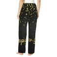 thumbnail image 2 of Bixox Women's Happy New Year Patterned Pajama Pants Loungewear, 2 of 5