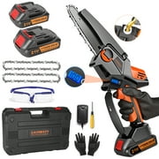UNTIMATY 6-Inch Mini Chainsaw, Cordless Chainsaw Battery Powered with Automatic Oiler & Power Display, Handheld Electric Chain Saw for Tree Trimming Wood Cutting