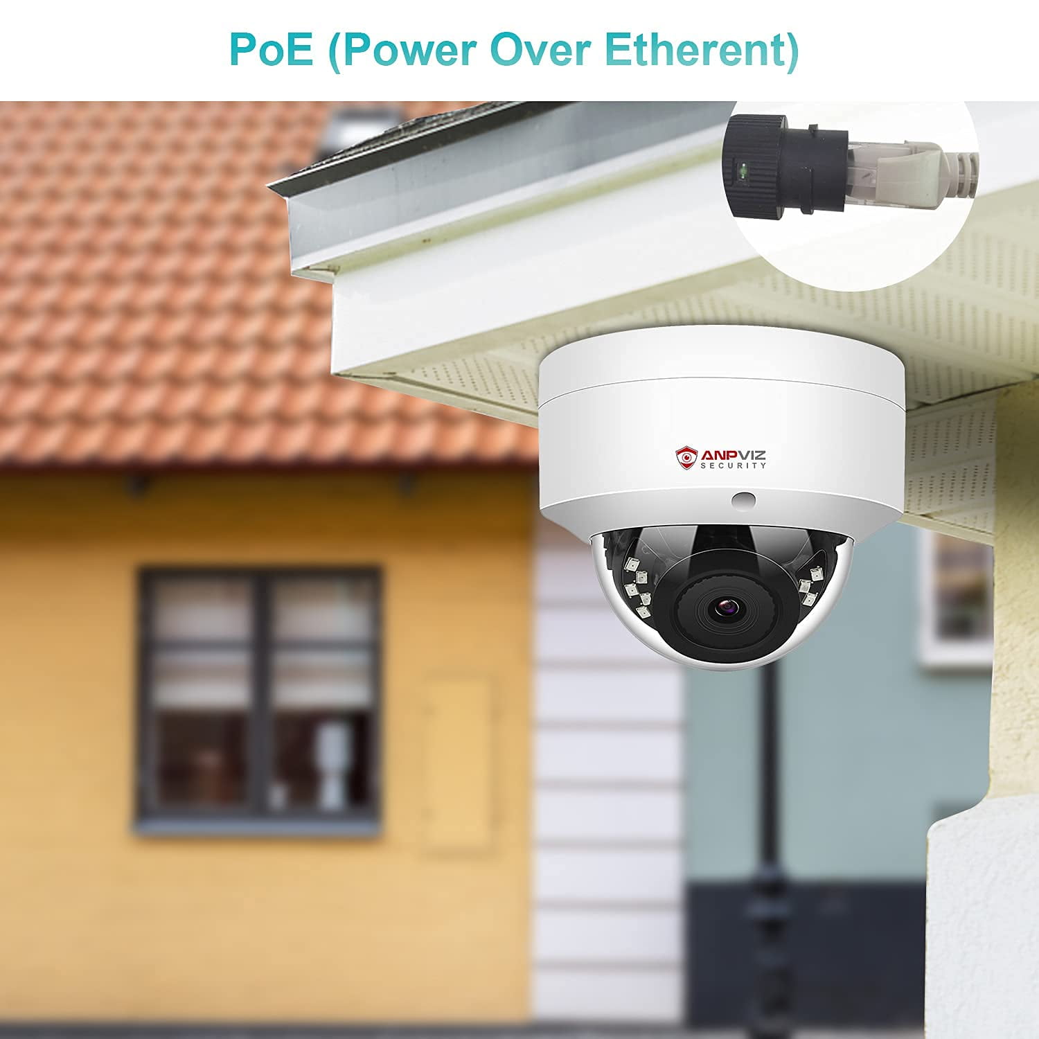 Anpviz 5MP IP Camera Outdoor Fixed 2.8mm lens Security camera Built-in Mic Waterproof IP66 H.265 P2P WDR IR Night vision Onvif