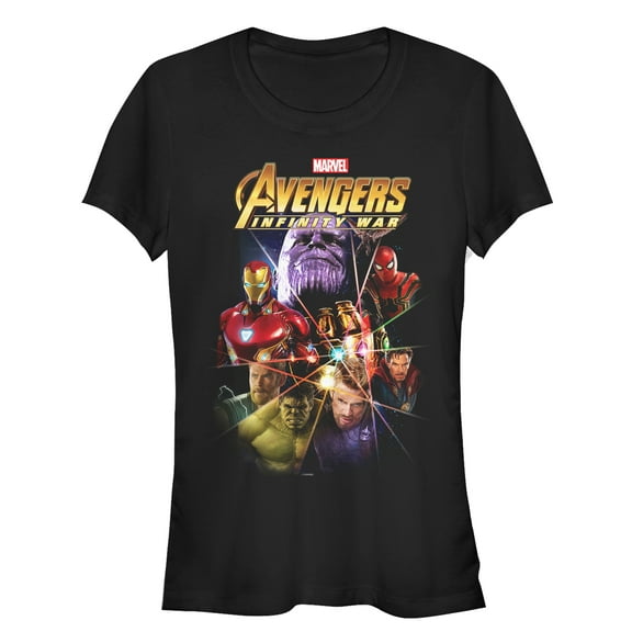 Junior's Marvel Avengers: Infinity War Prism Graphic Tee Black Medium