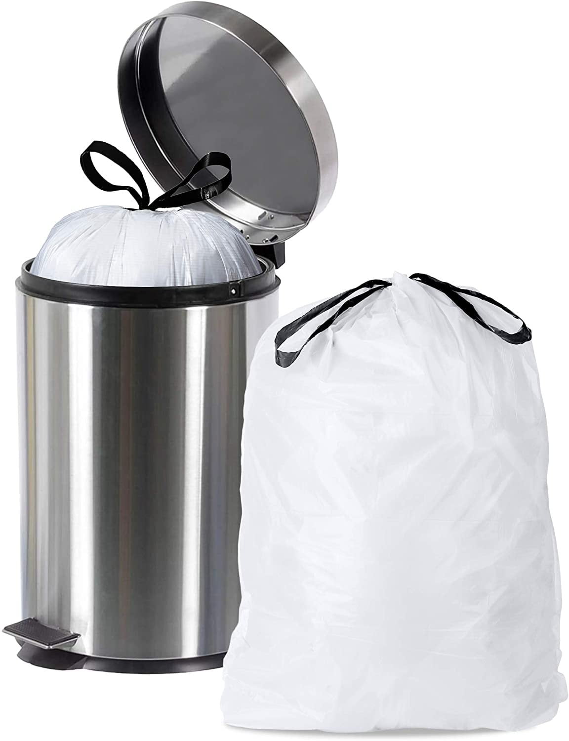35-55-Gallon, 3 Mil Clear Plastic Dust Bin Liner Bags (5-Pack)