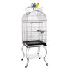 Large 64-Inch Rolling Standing Medium Dome Open Top Bird Cage for Parrots Cockatiels Sun Conures Parakeets Lovebirds Budgies Finches Canary Pet Bird Cage with Removable Stand